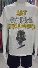 Load and play video in Gallery viewer, Blank Easel 3D Puff “Art Official Intelligence “ Tee (White)

